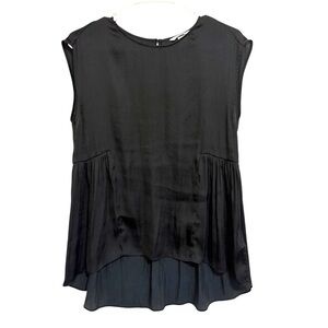 2/$15 H&M Black Sleeveless Peplum Blouse | Size 6